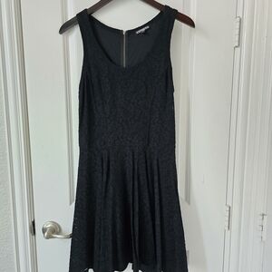 Express Black Lace Mini Dress